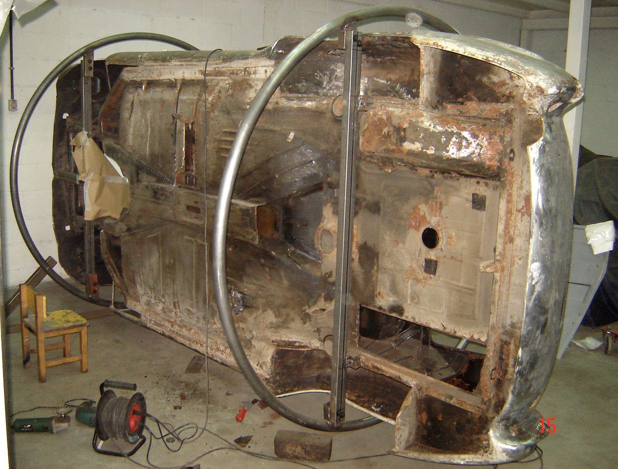 restauracion mercedes 190sl lijado completo chapa