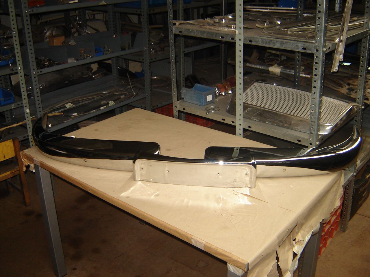 Paragolpes delantero completo Reparado y cromado Perfecto para MB Ponton W180 año 1956